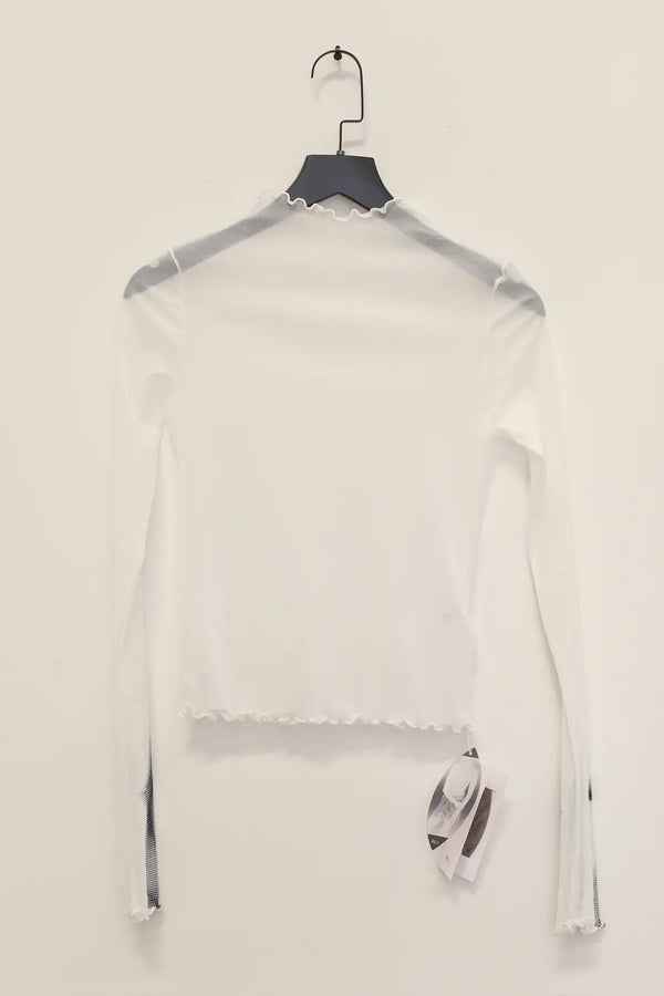 RUI printed mesh bottoming shirt RSS24WV06 Vaporw/Print white/print